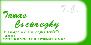 tamas csepreghy business card